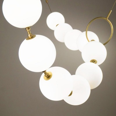 創意白色玻璃球吊燈